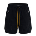 RHUDE Tonal Logo-Print Drawstring Swim Shorts – Black