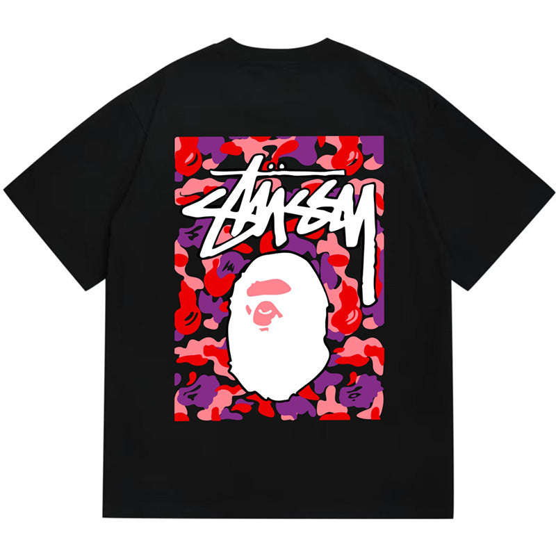 BAPE x Stussy Ape Head Tee