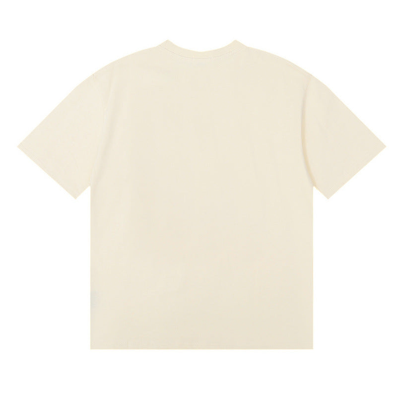 RHUDE Miami Grand Prix Cotton T-Shirt – White / Black / Apricot