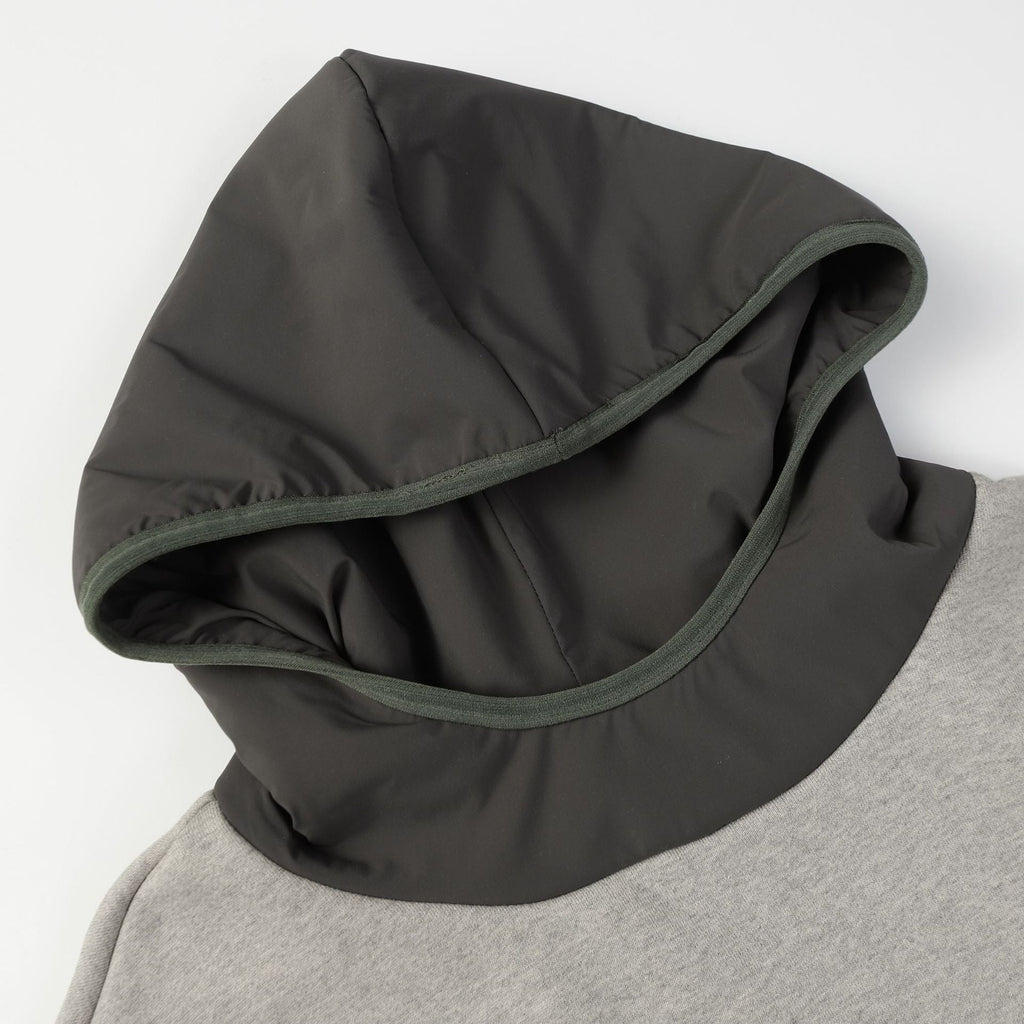 Fear Of God Essentials Nylon-Lined Fleece Hoodie – Olive / Heather Grey / Light Grey