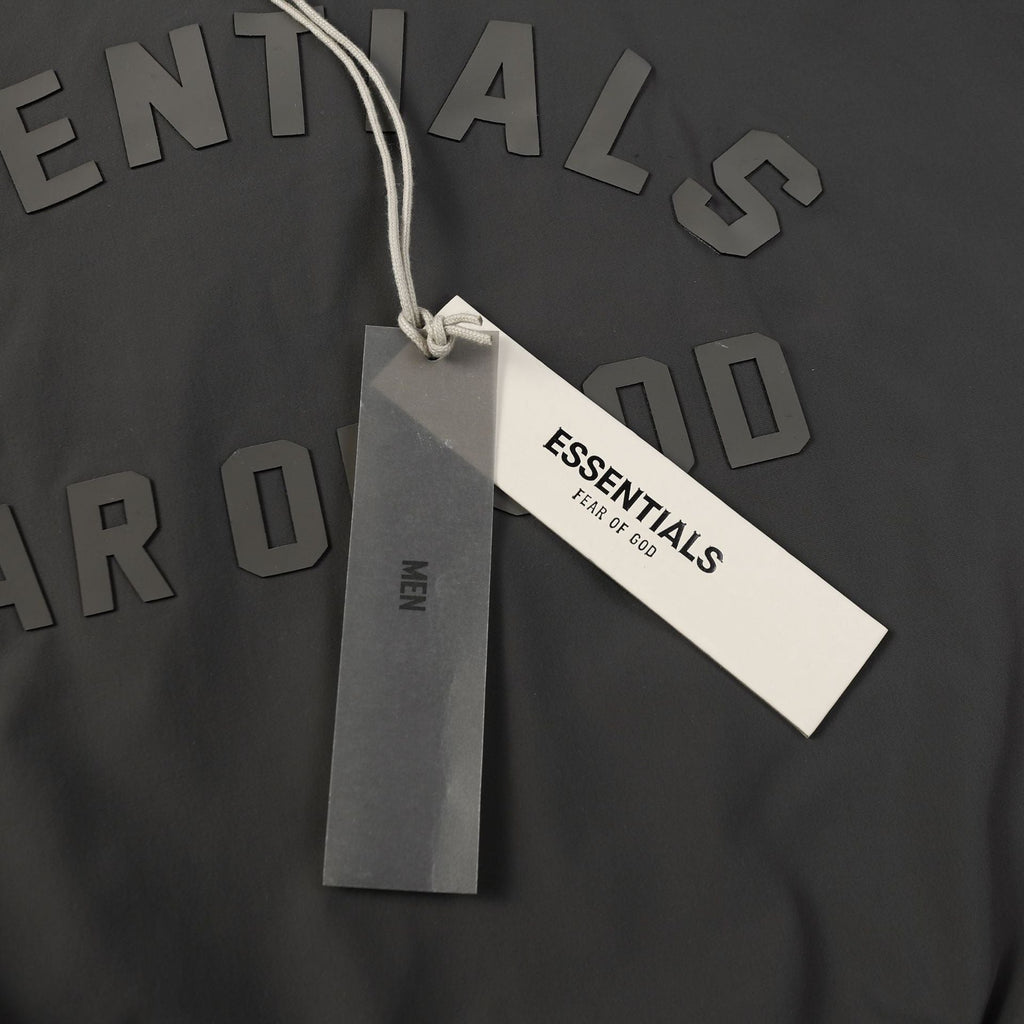 Fear Of God Essentials Nylon-Paneled Fleece Hoodie – Black-Grey / Black-Olive