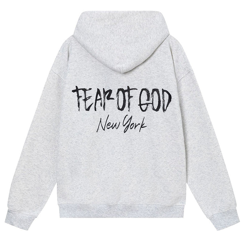Fear Of God New York Graffiti Back Print Hoodie – Black / Grey