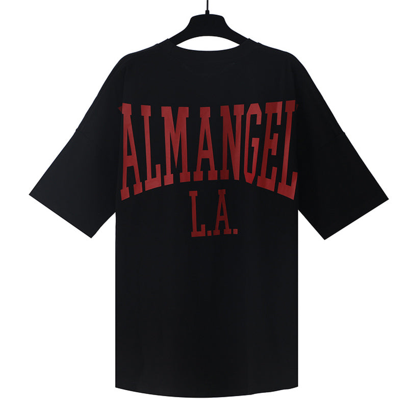 Palm Angels College L.A. Varsity Back Print Drop-Shoulder T-Shirt