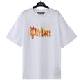 Palm Angels Burning Palm Flame Gothic Logo T-Shirt