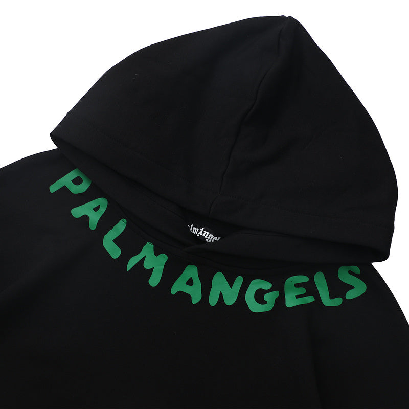 Palm Angels Seasonal Logo-Print Hoodie – Black Men's Premium Cotton Hoodie