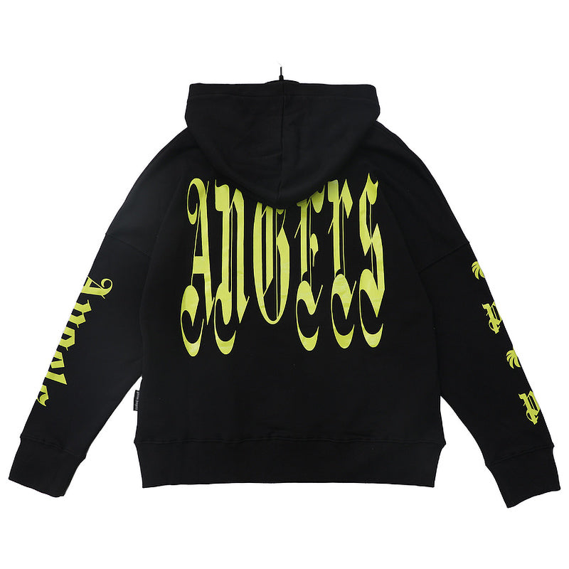 Palm Angels Logo-Print Cotton Hoodie – Black Men's Premium Streetwear Hoodie