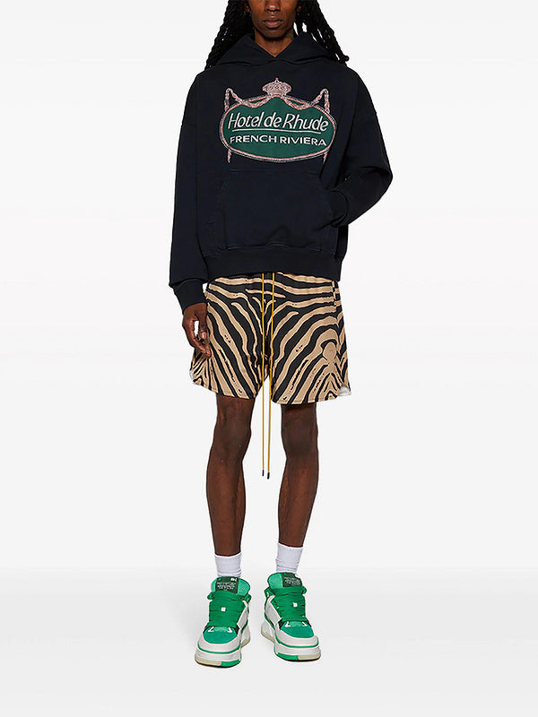 RHUDE Hotel de Rhude French Riviera Graphic Hoodie – Black