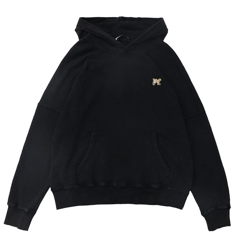 Palm Angels Burning Palm Cotton Hoodie – Black Men's Graphic Hoodie