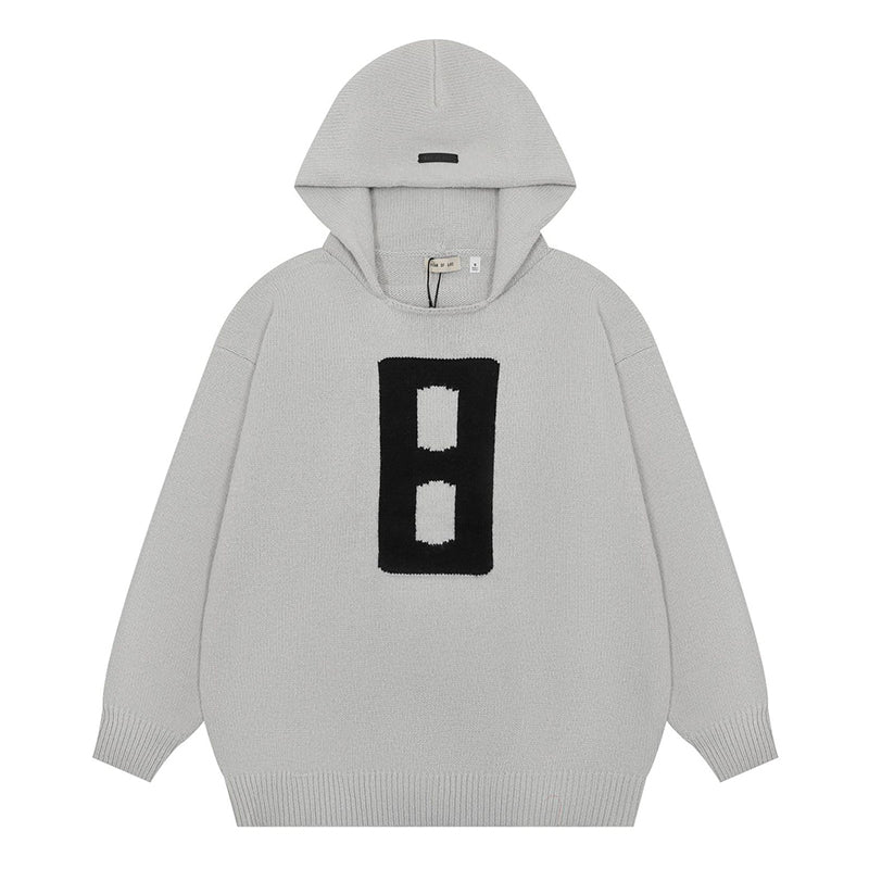 Fear Of God 8 Knitted Sweater Hoodie – Black / Grey / Apricot