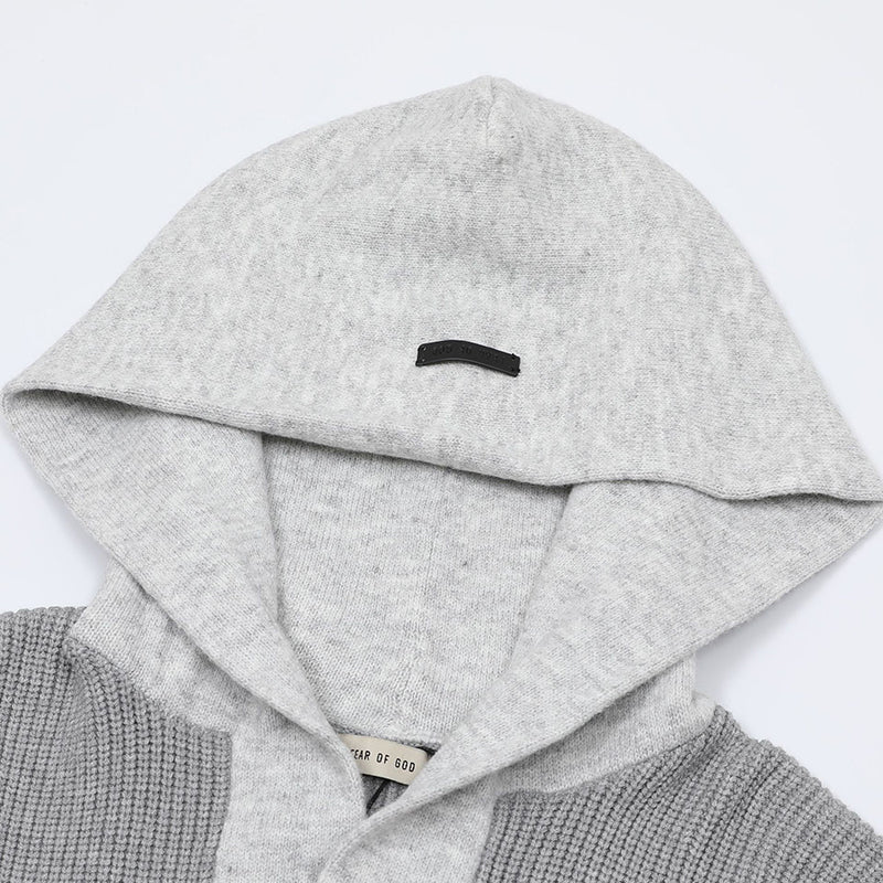 Fear Of God Knitted Sweater Hoodie – Grey / Apricot