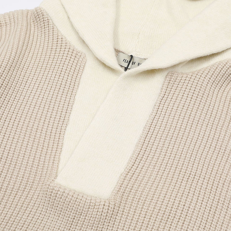 Fear Of God Knitted Sweater Hoodie – Grey / Apricot
