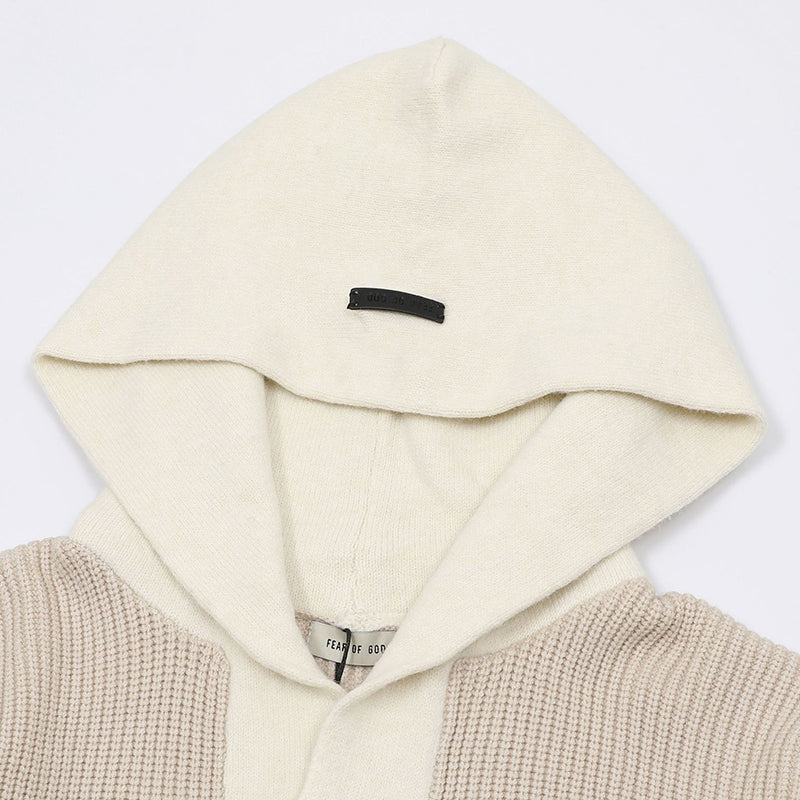 Fear Of God Knitted Sweater Hoodie – Grey / Apricot