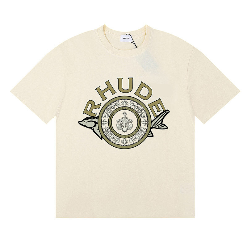 RHUDE Cotton Logo Caviar T-Shirt – Black / Apricot / White