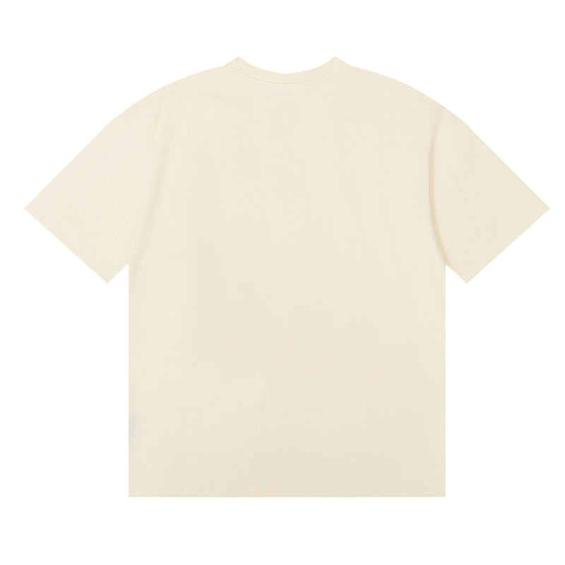 RHUDE Bay of Angels Yacht Club Graphic T-Shirt – Apricot / Black / White