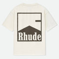 RHUDE Cotton Chevron Logo T-Shirt – Apricot