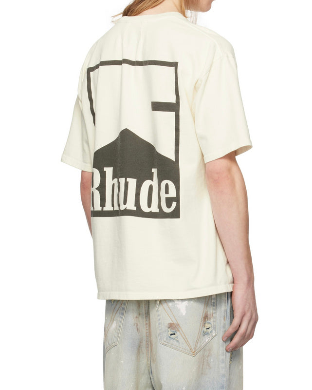 RHUDE Cotton Chevron Logo T-Shirt – Apricot