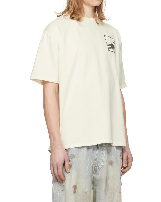 RHUDE Cotton Chevron Logo T-Shirt – Apricot