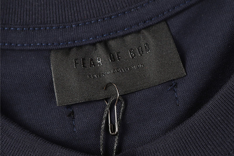 Fear of God "FG" Logo Printed T-Shirt – Red / Dark Blue