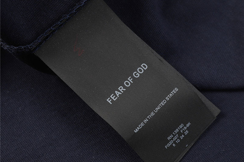 Fear of God "FG" Logo Printed T-Shirt – Red / Dark Blue