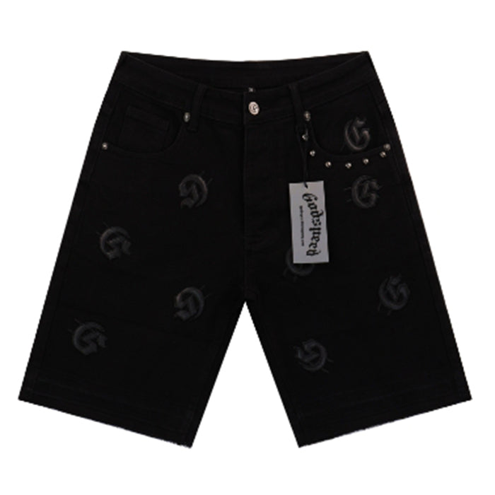 GODSPEED Denim Shorts – Slim Fit Cotton Blend Short with Frayed Detail