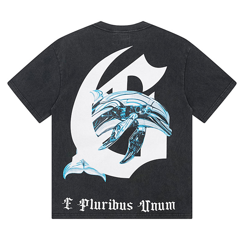 GODSPEED Miami Dolphin Graphic T-Shirt – 100% Cotton | Black