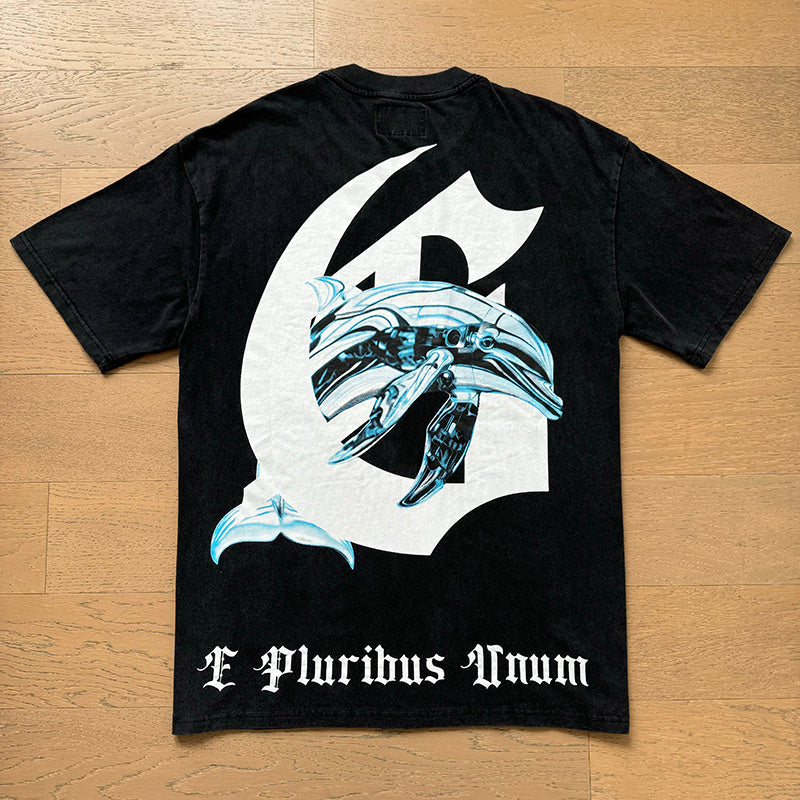 GODSPEED Miami Dolphin Graphic T-Shirt – 100% Cotton | Black