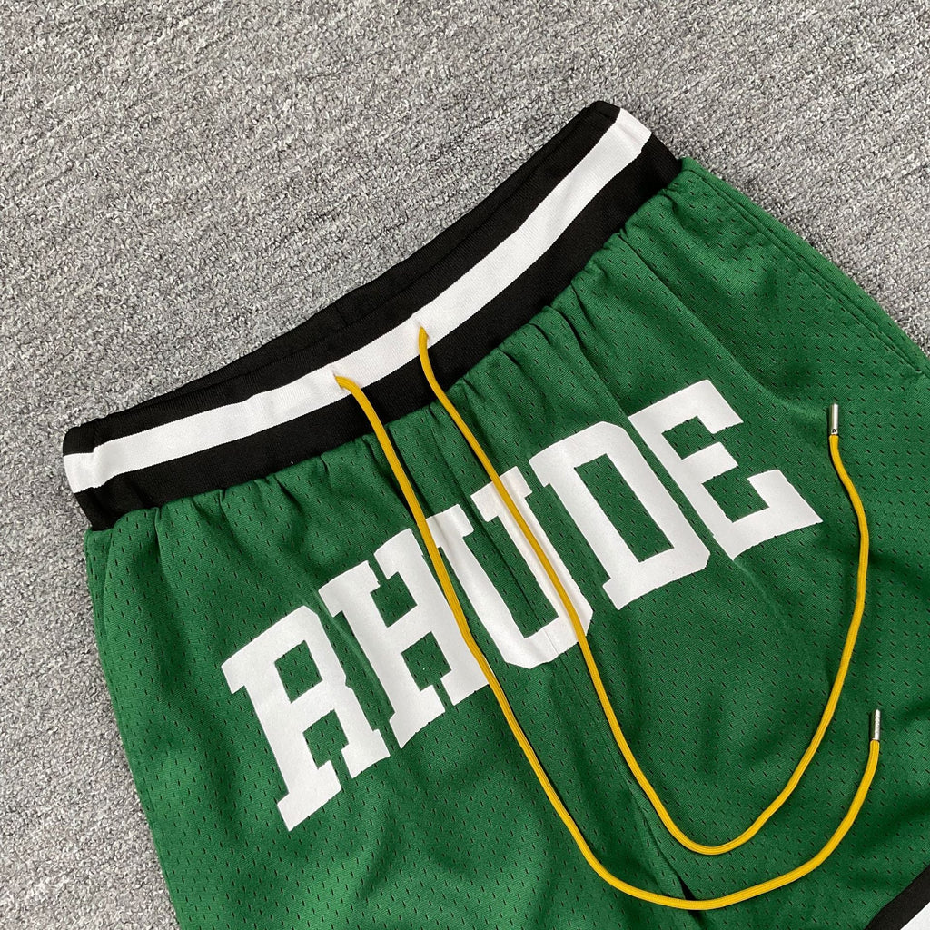 RHUDE Collegiate Shorts – Black / Green / Red / White