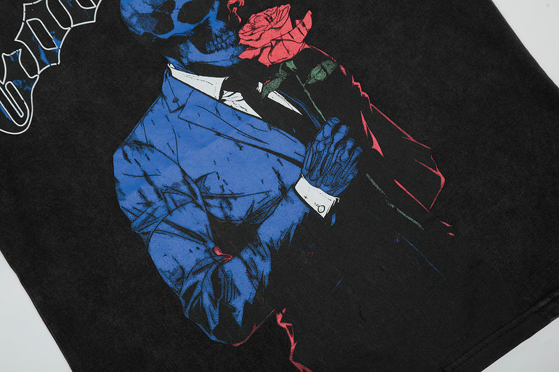 GODSPEED Smell the Roses Graphic T-Shirt — Black Wash