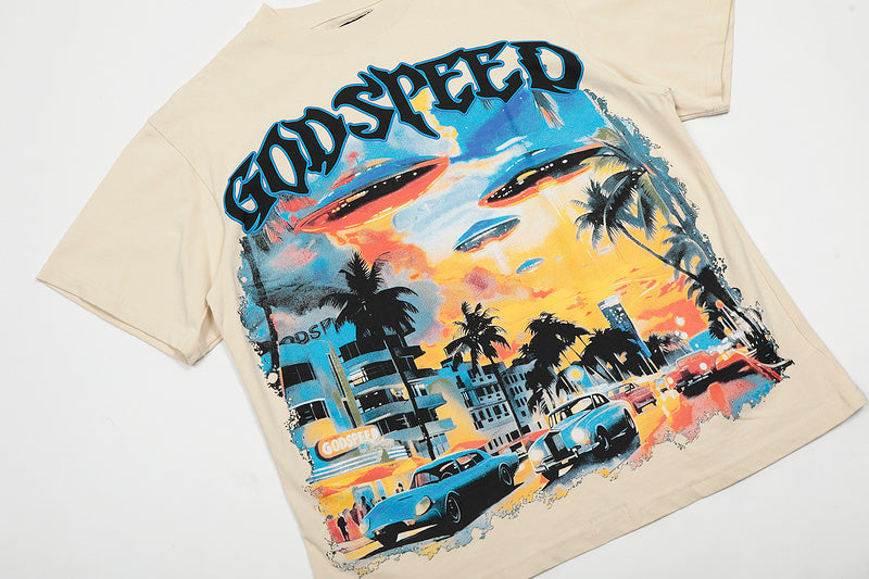 GODSPEED Miami UFO Tee – 100% Cotton Graphic T-Shirt