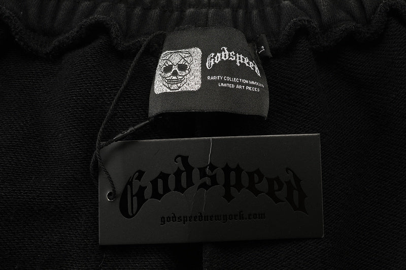 GODSPEED Black Shorts G90 – 100% Cotton Drawstring Sport Short