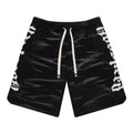 GODSPEED Courtside Shorts – 100% Cotton Drawstring Short in Sunfade Black & Red