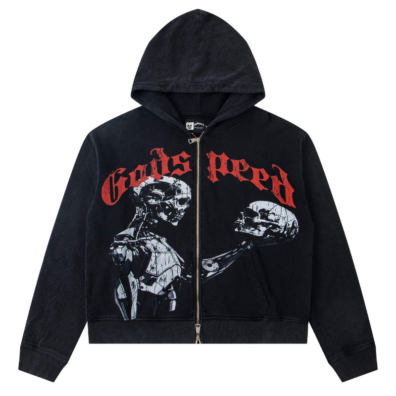 GODSPEED Mankind vs AI Zip Up Hoodie