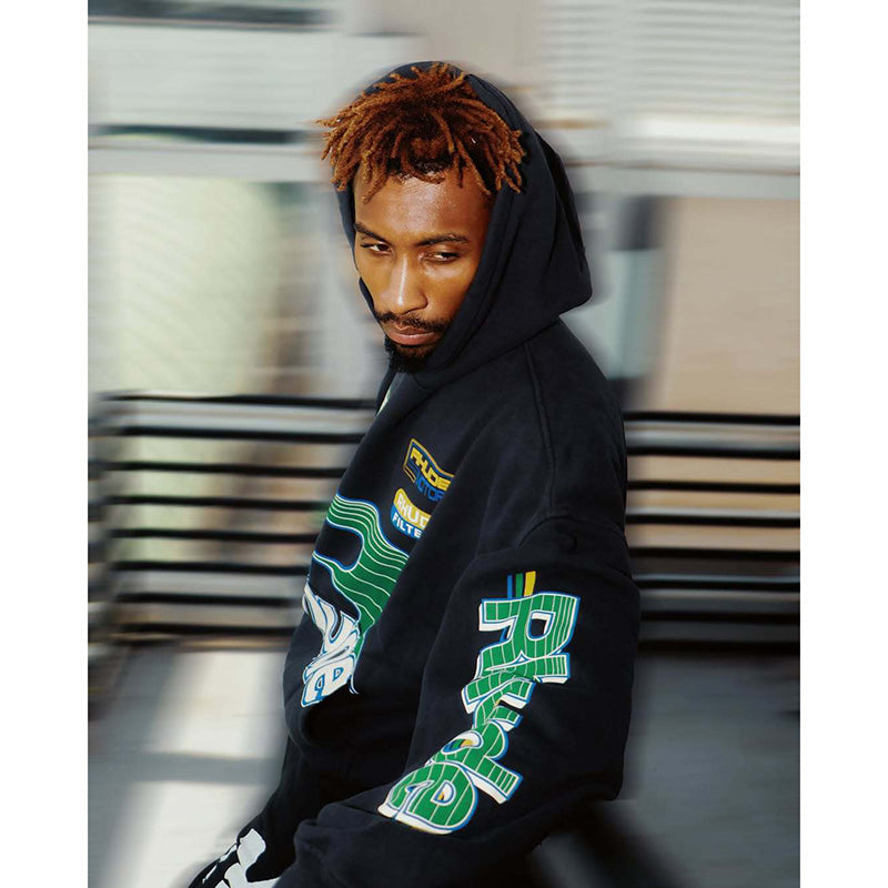 RHUDE Roadway Racing Hoodie – Black