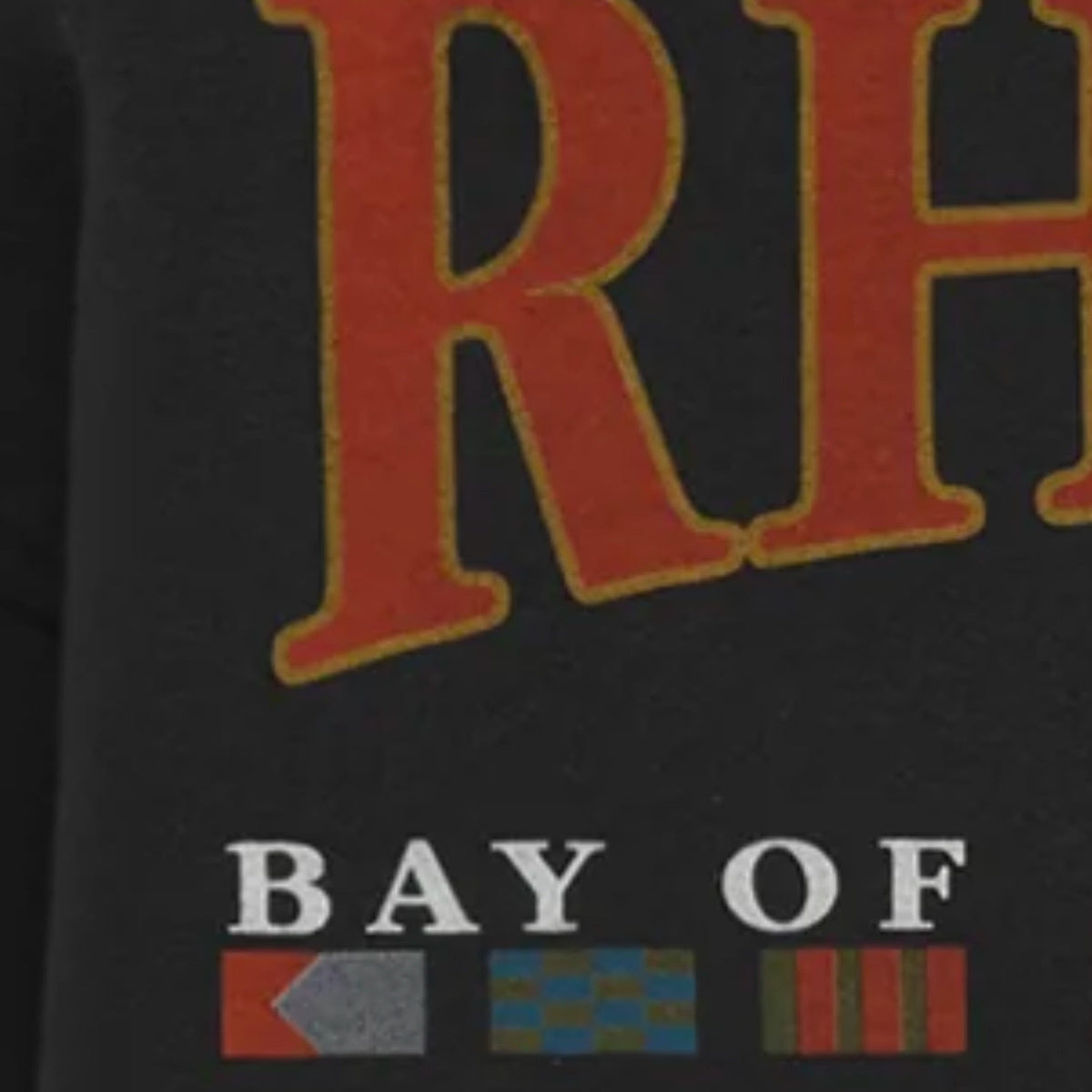 RHUDE Bay of Angels Yacht Club Graphic Hoodie – Black