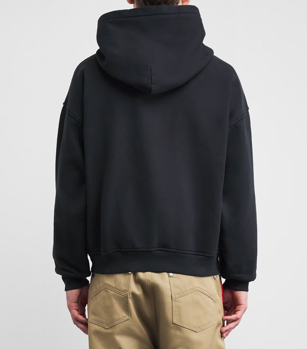 RHUDE x Harrods Lago di Como Vintage Postcard Graphic Hoodie – Black