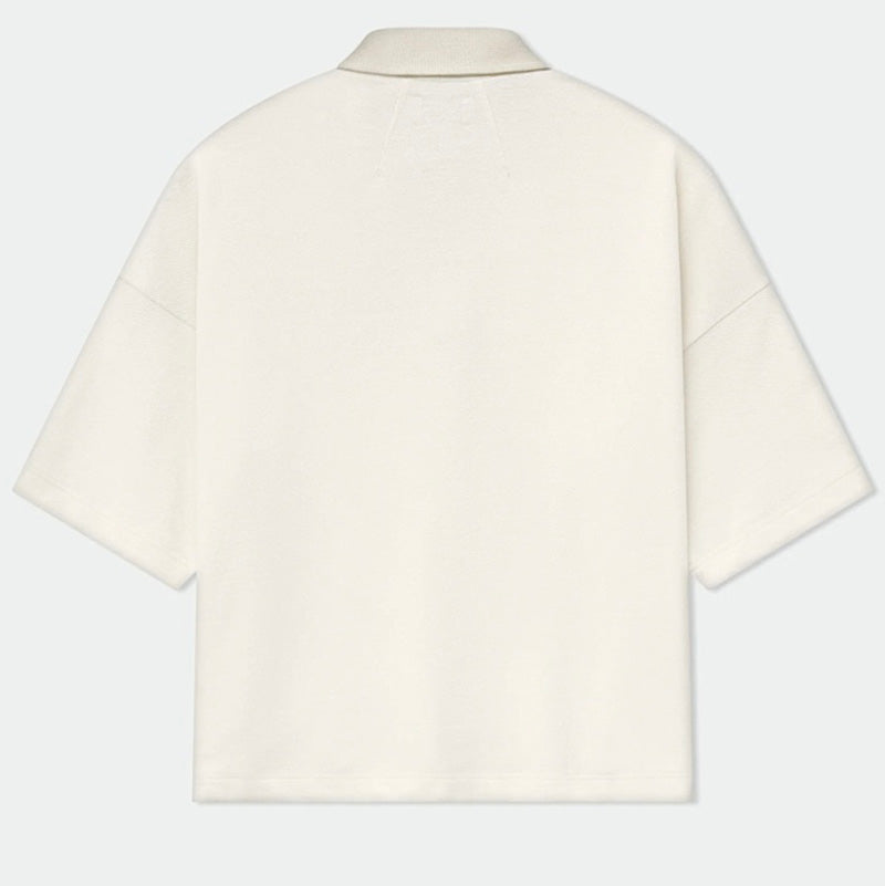 RHUDE Boxy Cotton-Piqué Polo Shirt – Off-White