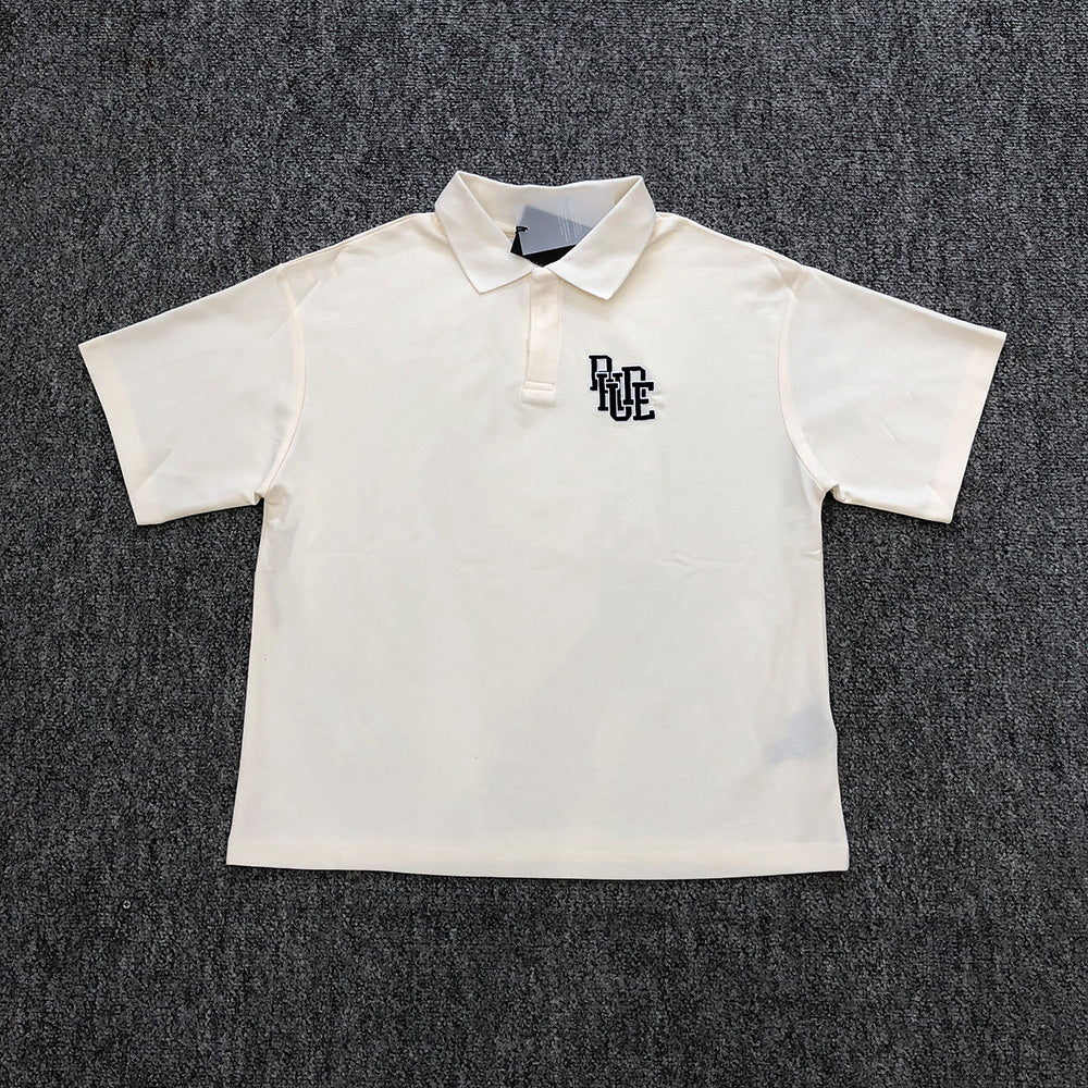 RHUDE Boxy Cotton-Piqué Polo Shirt – Off-White