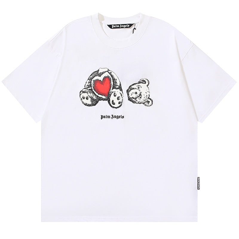 Palm Angels Sketch Bear Heart T-Shirt