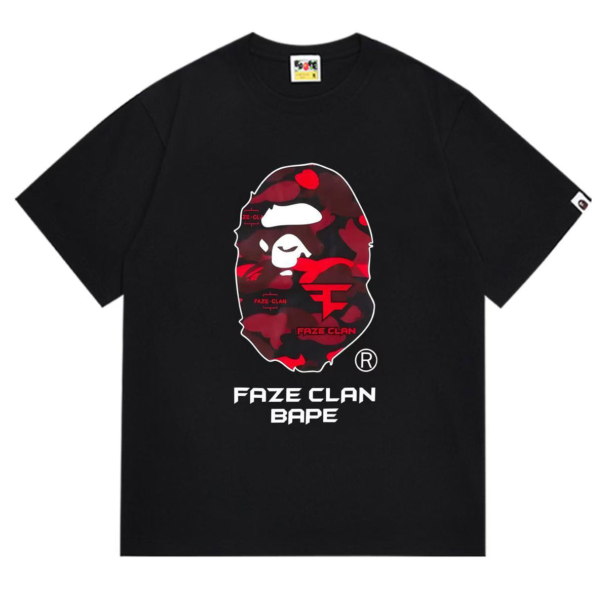 BAPE Ape Head Graphic Tee - Black & White