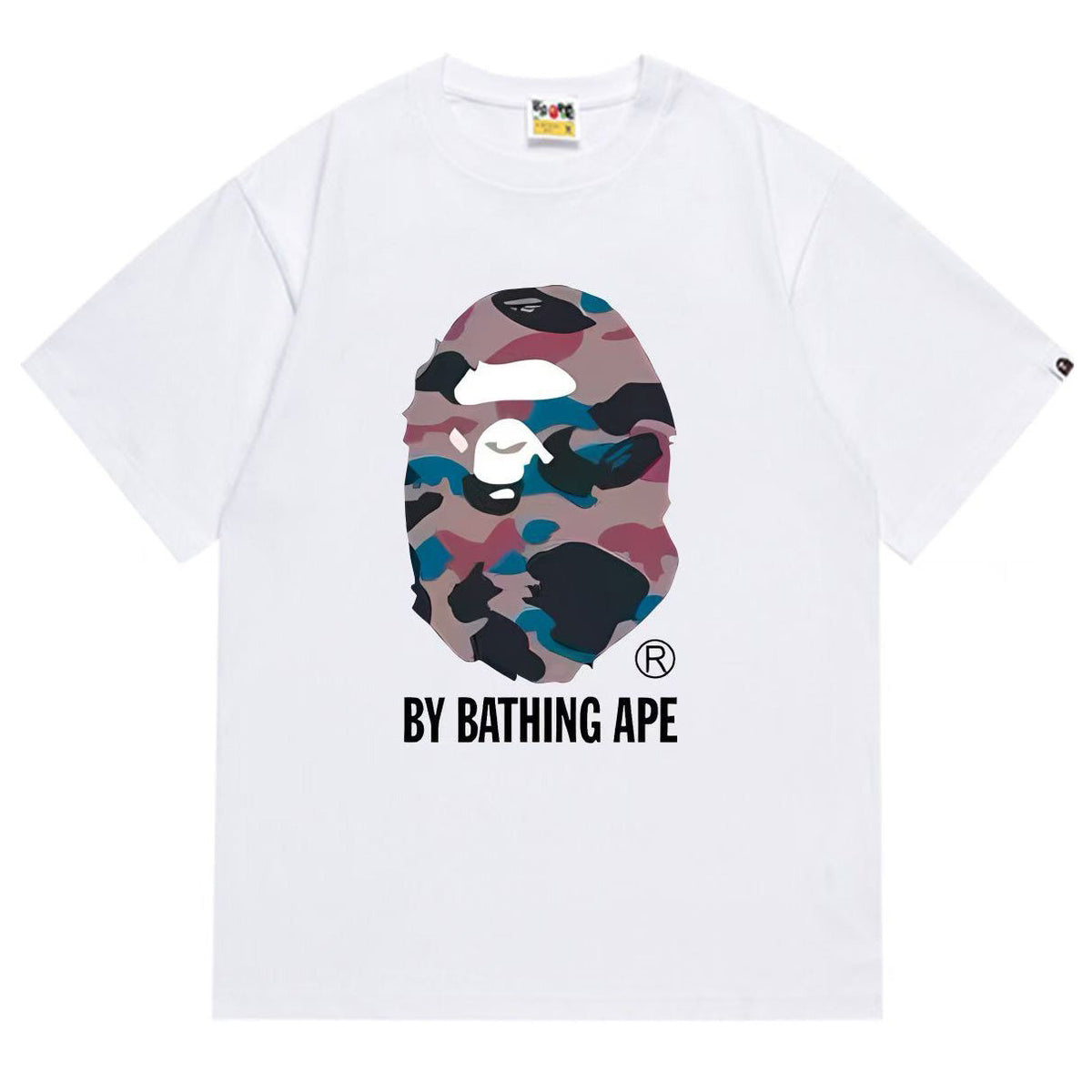 BAPE Ape Head Pattern Tee - Black & White