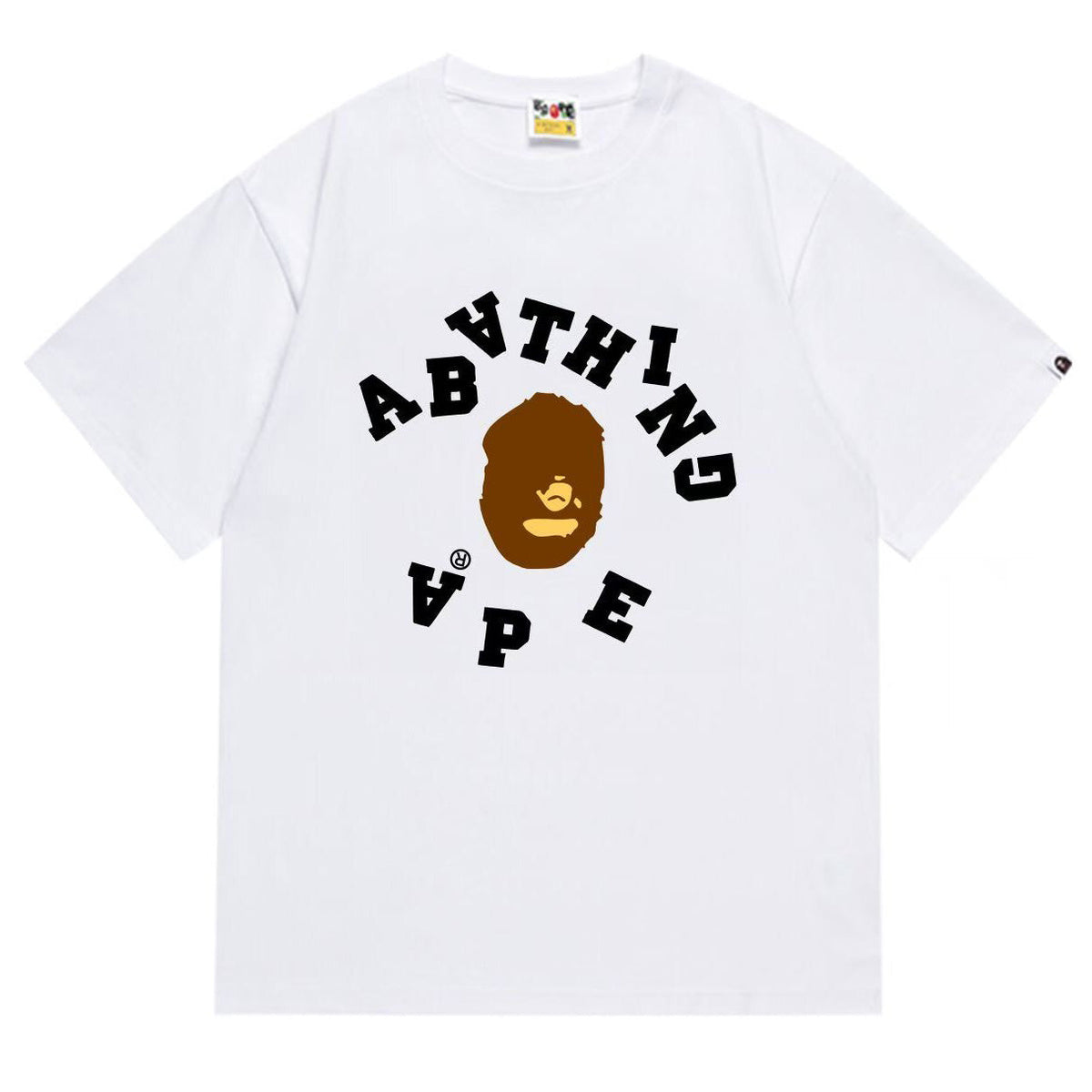 BAPE Ape Head Pattern Tee - Black & White