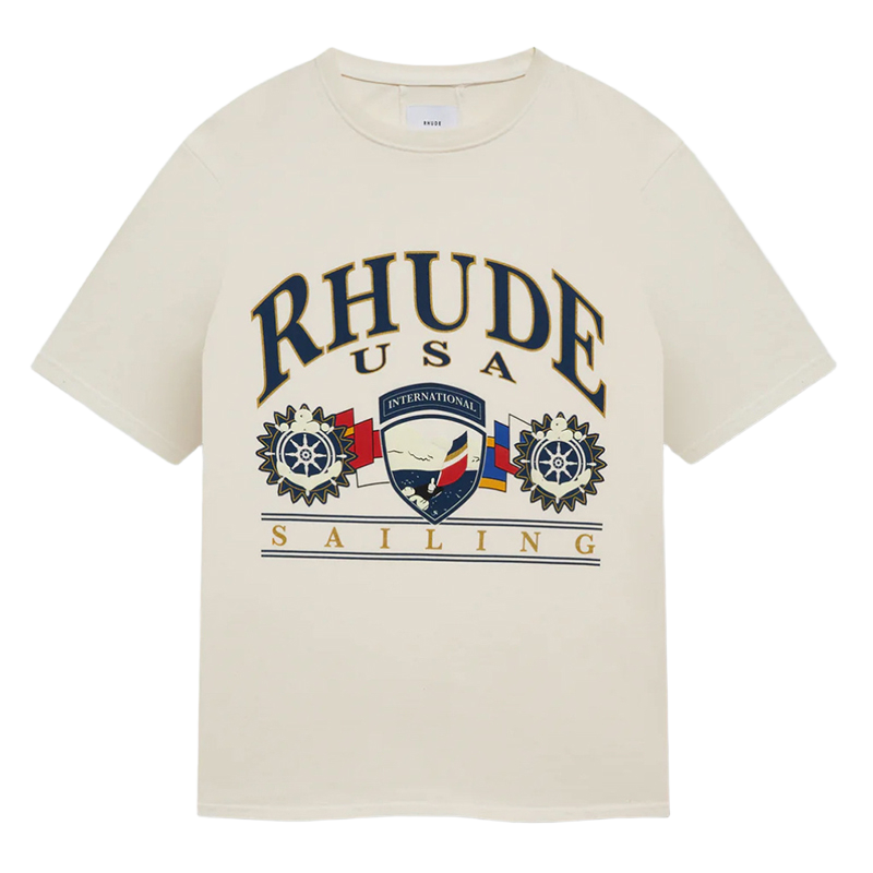 RHUDE International Sailing Tee – Black / Beige
