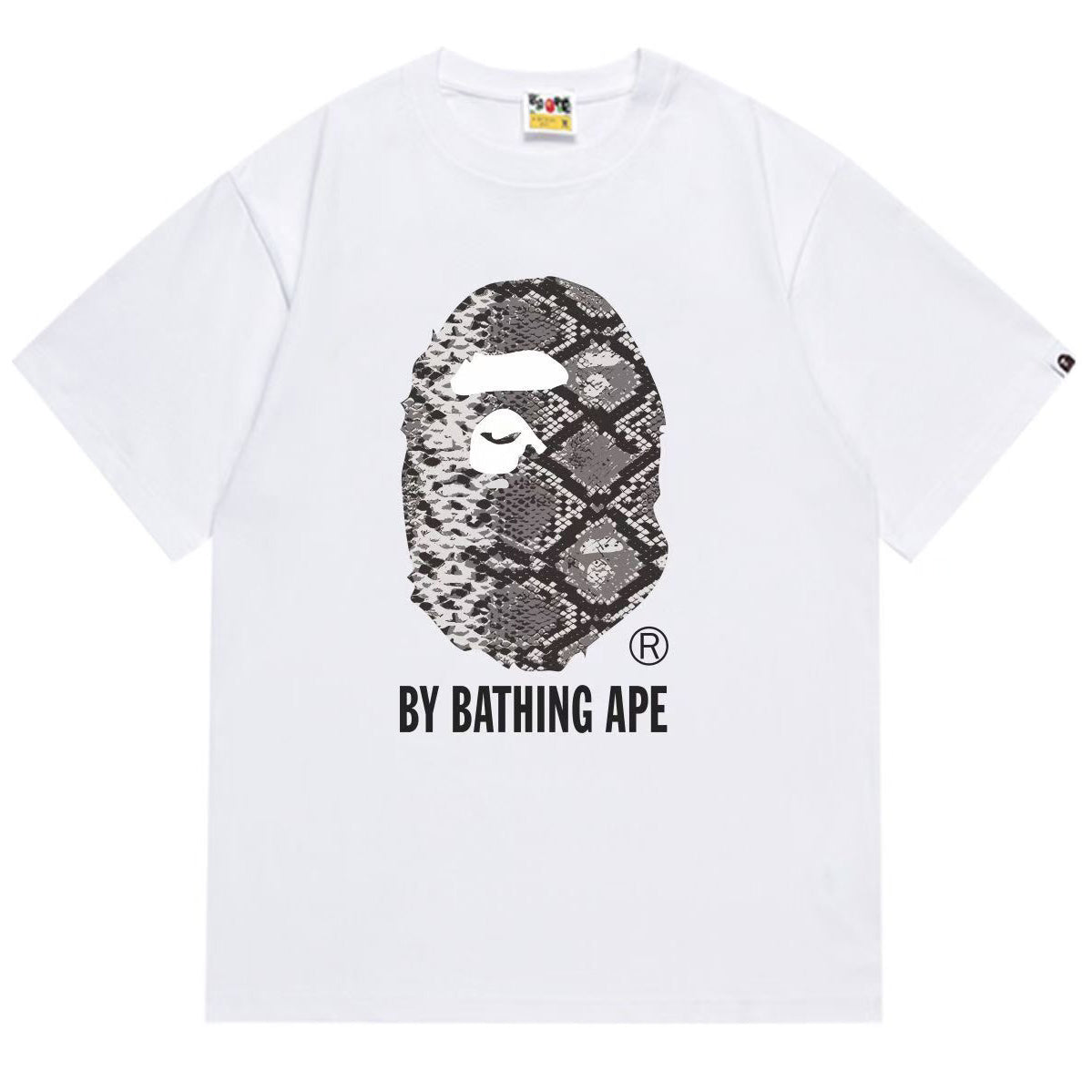 BAPE Ape Head Pattern Tee - Black & White