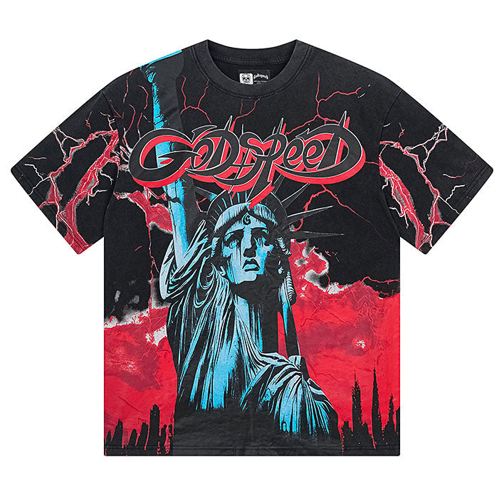 GODSPEED Statue of Liberty Graphic T-Shirt