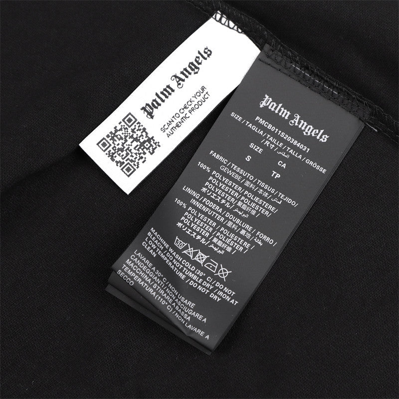 Palm Angels Gradient Spray Paint Palm Tree Script Logo Oversized T-Shirt