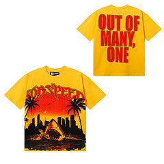 Godspeed City Coconut Tree Shark Graphic T-Shirt