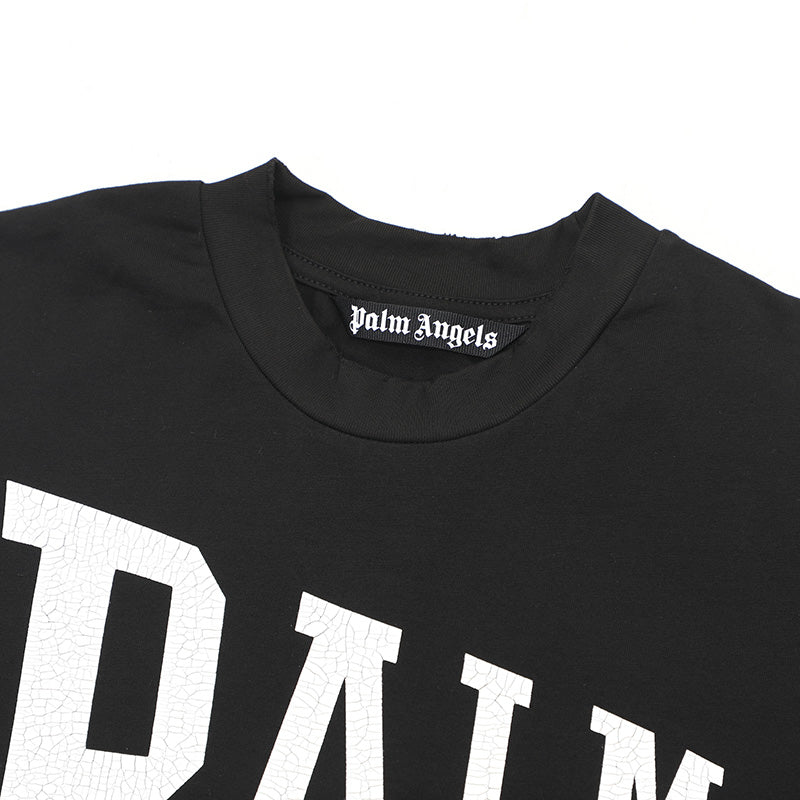 Palm Angels Logo Printed Straight Hem T-Shirt – 100% Cotton