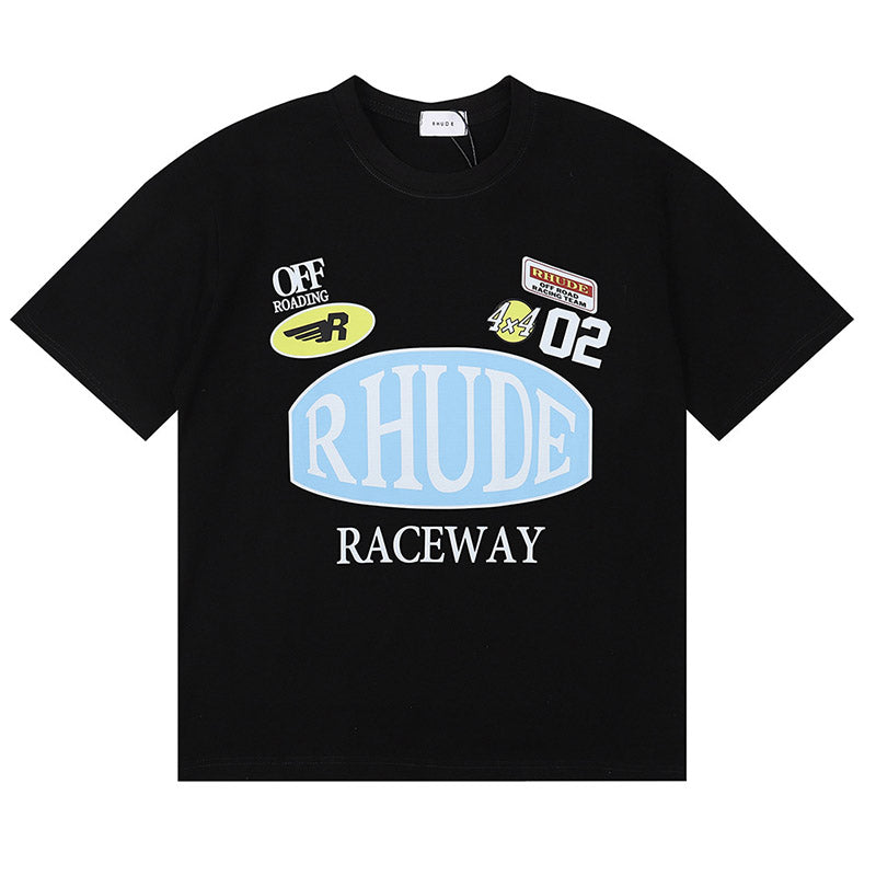 RHUDE T-Shirt – Apricot / White / Black