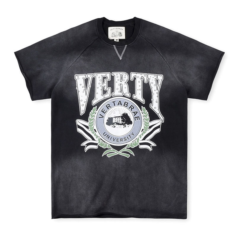 Vertabrae Verty University Crewneck Tee – Black