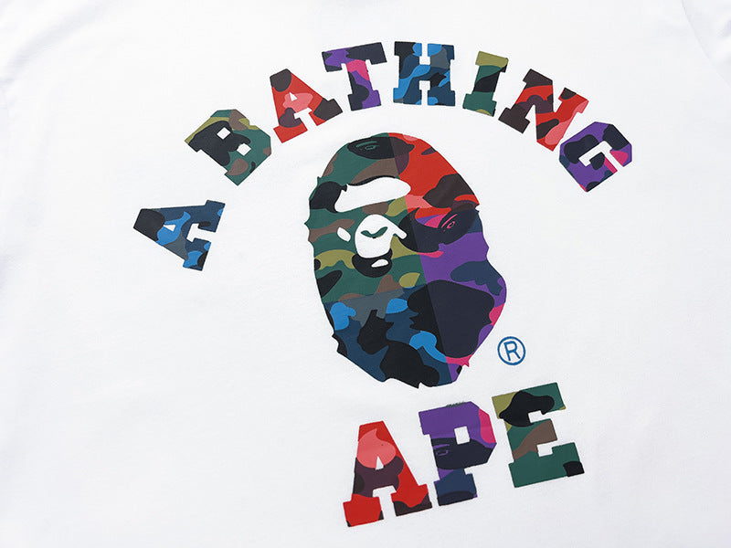 BAPE Color Camo College Logo Tee